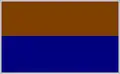 A two toned rectangular symbol