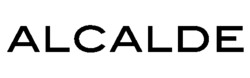 Graphic logo with the text "Alcalde"