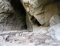 The site in 2012, swallow nests on the ceiling of the entrance.