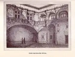 Bernuy: 19th-century drawing of the court.