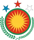 De facto emblem of Rojava until 2018.