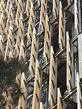 Detail of the shutters on the Western facade