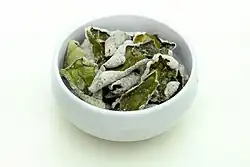 Dasima-bugak (deep-fried kelp snack)