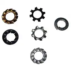 Internal and external star washers