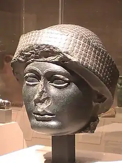 Head of Gudea in polished diorite, reign of Gudea (Boston Museum of Fine Arts)