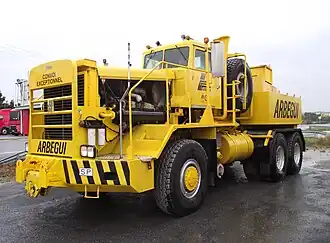 Hayes extra-heavy 6x6 (10-wheel) truck operated in Spain by Transportes Arbegui