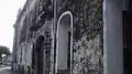 The cathedral's lateral wall details