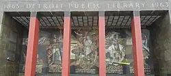 Close Up of Mosaic on Cass Avenue Entrance