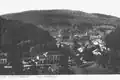 View of the village with the train station, early 20th century.