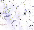 Map showing the location of M80