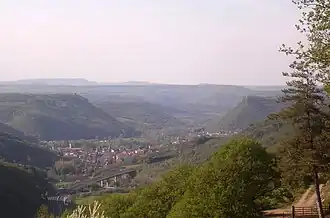 Massiac seen from the Alagnonnette valley