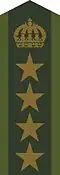 Collar patch m/58 on uniform m/58-m/59 and field uniform M90