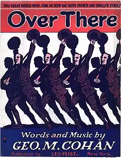 "Over There" sheet music cover, 1917