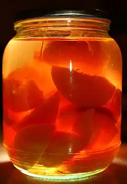 Image 3Peach kompot, traditional to several countries in Eastern and Southeastern Europe. (from List of national drinks)
