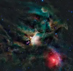 M80 is on the far-right edge of this image of Rho Ophiuchi cloud complex toward the top