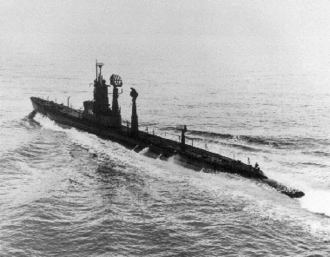 USS Tigrone (SSR-419) in configuration as a Radar Picket