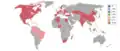 Map of The Miss Globe 2022 pageant.