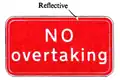 Emergency sign to be placed 600 yards in advance of an obstruction