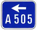 Supplementary exit sign for use where there is not room for place names