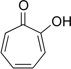Skeletal formula of tropolone