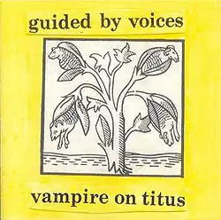 An illustration of a plant with tiny lambs emerging from its flowers. The band name and title appear above and below the illustration, respectively.