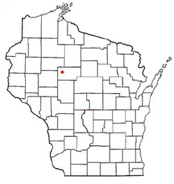 Location of Cleveland, Taylor County, Wisconsin