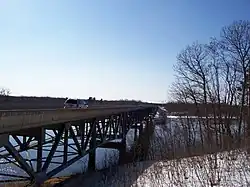 WIS&nbsp;82 crossing the Wisconsin River between Mauston and Oxford