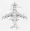 Zone map of an aircraft